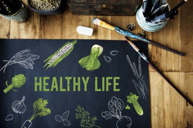 Boya fırçaları ve tablo tasarlamak