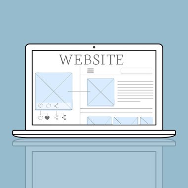 Web tasarım şablonu dizüstü