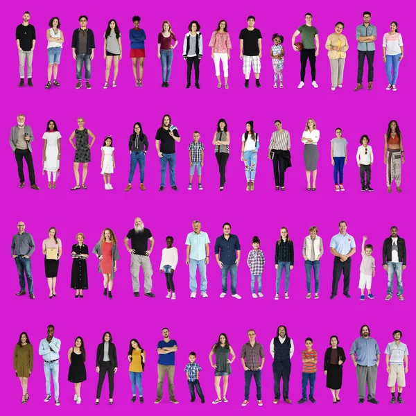 Conjunto completo cuerpo de personas de diversidad —  Fotos de Stock