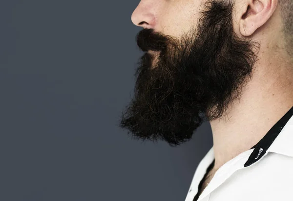 Uomo con i baffi e la barba — Foto Stock