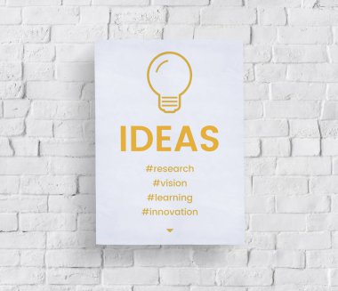 Tuğla duvar grafik ile banner 