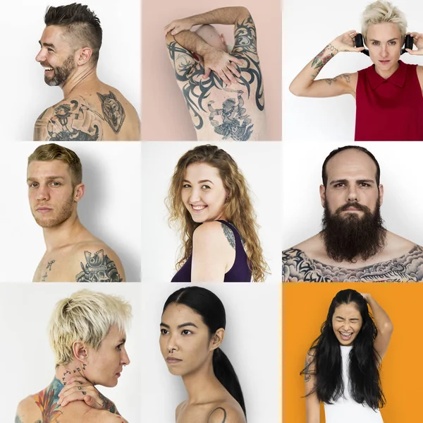Personer som visar tatueringar — Stockfoto