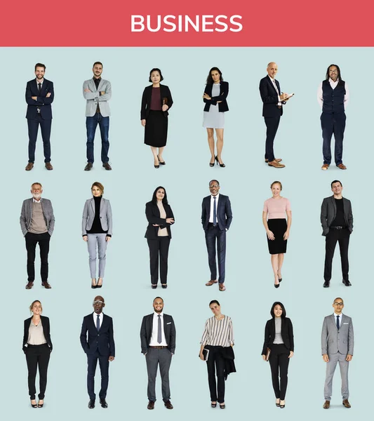 Σύνολο ποικιλομορφία επιχειρηματίες — Φωτογραφία Αρχείου