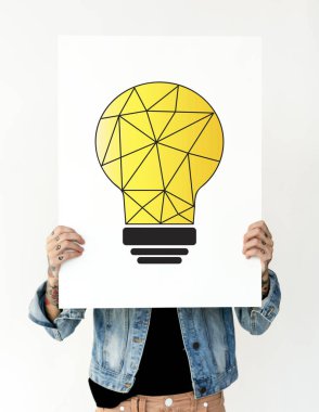 kişi holding tasarlamak 