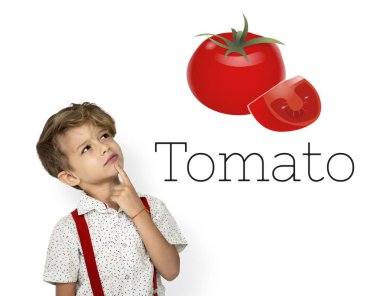 Küçük çocuk Studio düşünceli