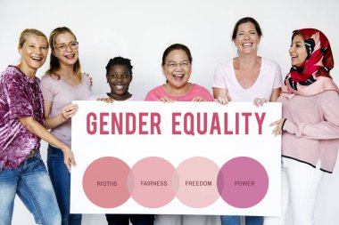 Billboard tutan kadın