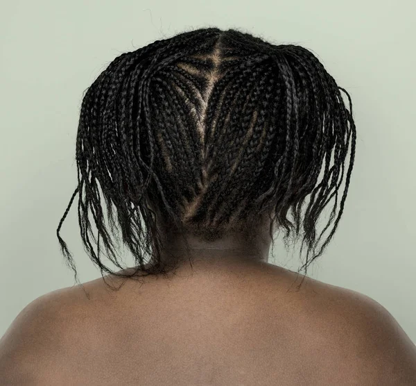 African little girl with pigtails — Stock Photo, Image