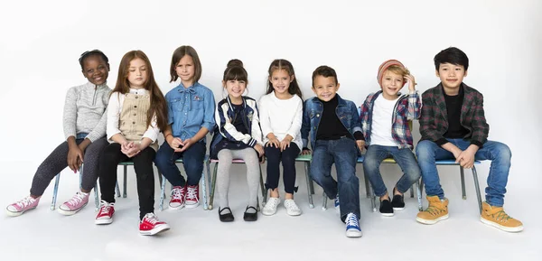 Schöne Vielfalt Schulkinder — Stockfoto