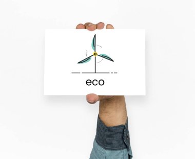 İnsanlar el holding kartı