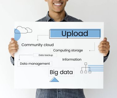 Elinde bayrak tutan adam