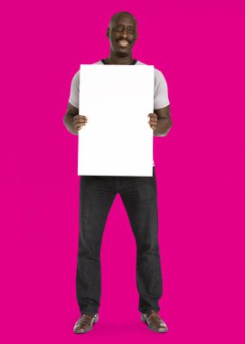 Afrika adam holding afiş