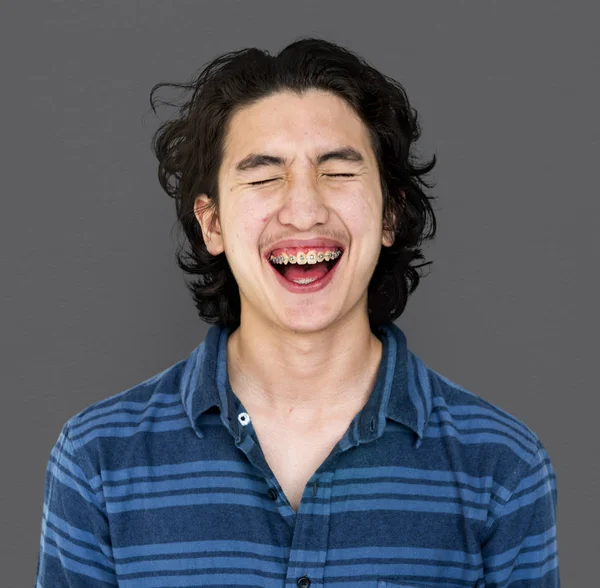 Laughing guy in the studio — Stock Photo, Image