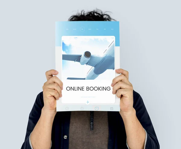 Placard covering face — Stock Photo, Image