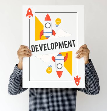 kişi holding tasarlamak