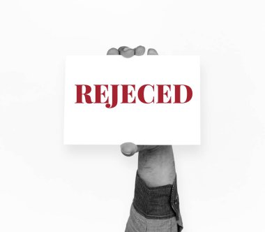 İnsanlar el holding kartı