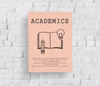 Tuğla duvar grafik ile banner  