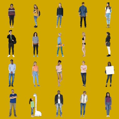 çeşitlilik insanların tam vücut  