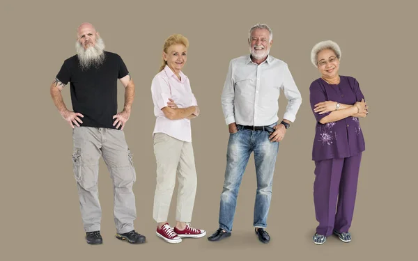 Senior people  in the studio — Stock Photo, Image