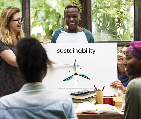 Students studying together — Stock Photo, Image