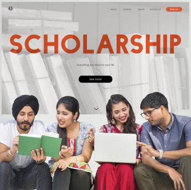 birlikte çalışan genç Hintli öğrenciler