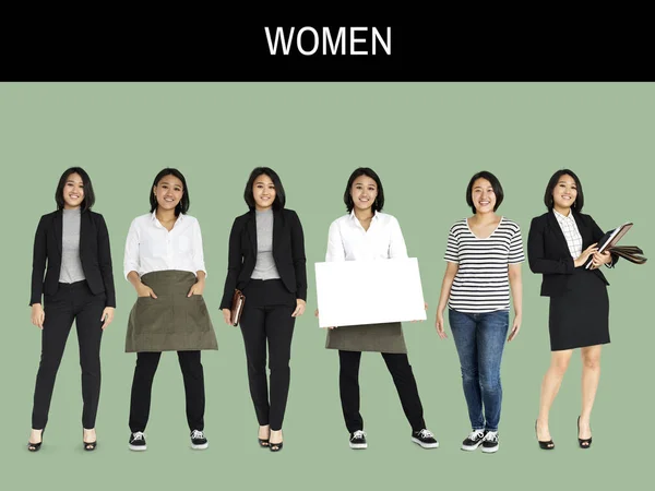 Asian Women Set — Stock Photo, Image