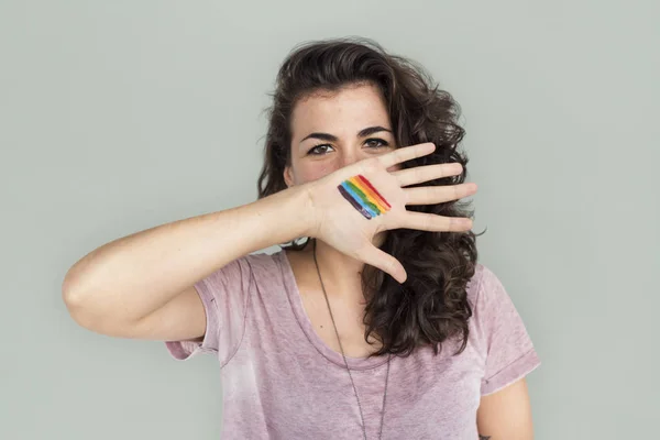 Lesbian woman in studio — Stock Photo, Image