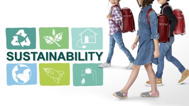 Çocuklar okula yürüme