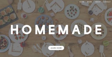 gıda ile ahşap masa