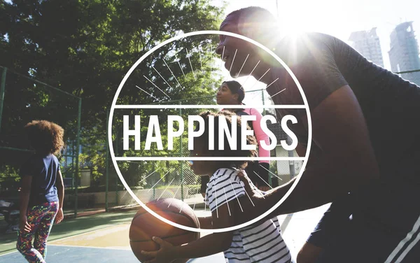 Afrika basketbol oynarken aile