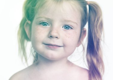 sevimli küçük beyaz kız