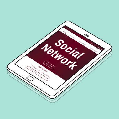 Web tasarım şablonu dijital tablet