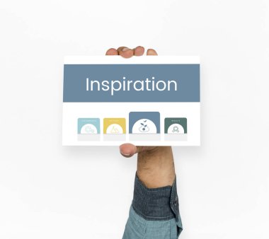 İnsanlar el holding kartı