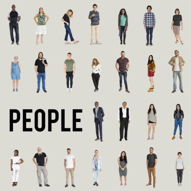 çeşitlilik insanların tam vücut  