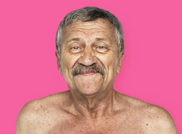 Adulte Homme âgé avec moustache — Photo