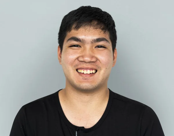 Dorosły etniczna azjatycki człowiek twarz — Zdjęcie stockowe