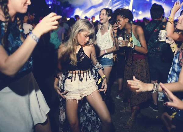 People Enjoying Music Festival Stock Picture