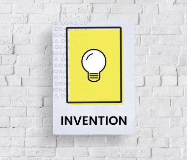 Tuğla duvar grafik ile banner  