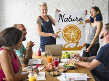 insanların kahvaltı ile Toplantı