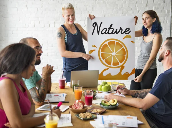 insanların kahvaltı ile Toplantı