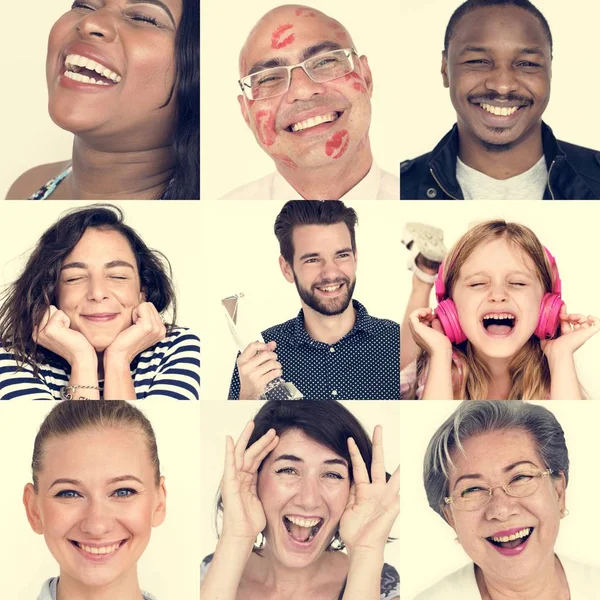 Разнообразие людей улыбающихся — стоковое фото