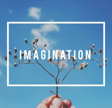 el Branche çiçekler ile tutarak