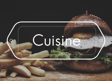 Lezzetli hamburger ve patates