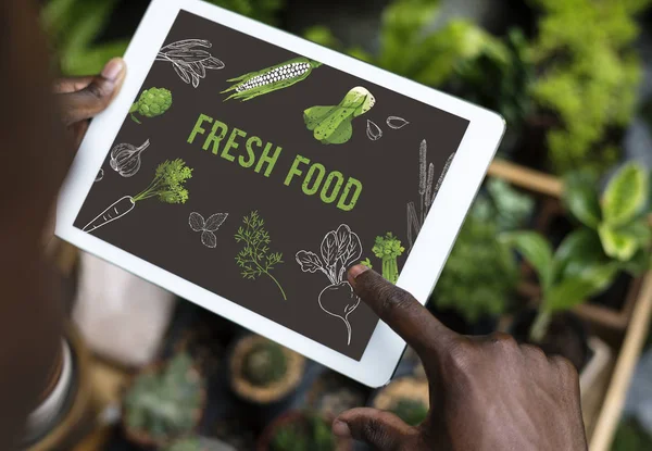 Dijital tablet kullanan kişi 