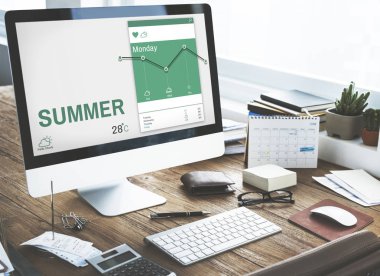 Tablo bilgisayar ekranında