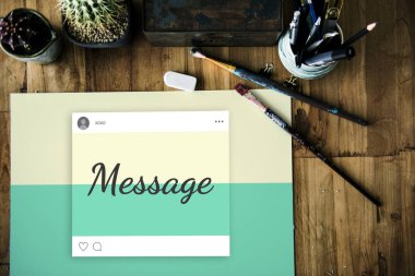 Boya fırçaları ve tablo tasarlamak