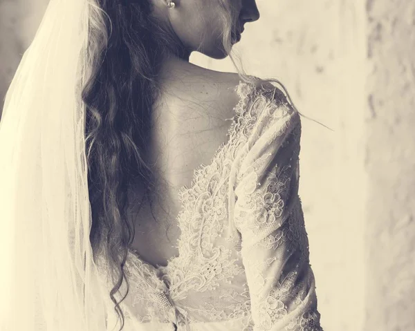 Beautiful Bride in Wedding Dress — Stock Photo, Image