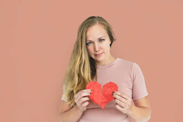 Mujer triste de corazón roto — Foto de Stock