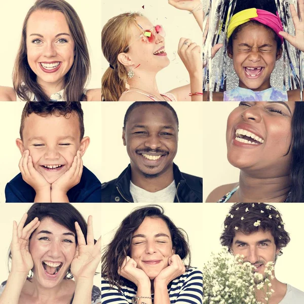Різноманітність людей, посміхаючись — стокове фото
