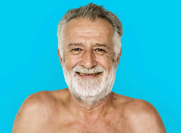Ler senior mannen — Stockfoto