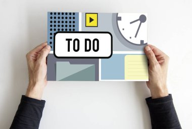 afişini holding eller